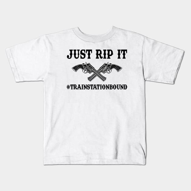 Just Rip It Train Station Bound Kids T-Shirt by Robettino900